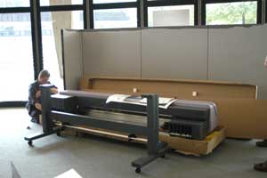 Installing the Mimaki JV-4 at BGSU headquarters