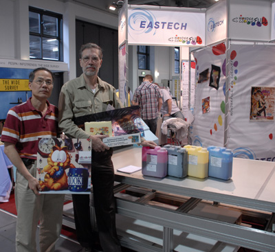 items of different materials printed at Eastech printer with the "Magic Ink&quot. 