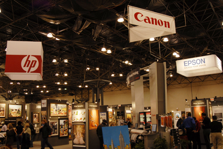 Hp, Canon and Epson booth